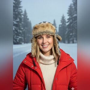 Trapper Warm Russian Trooper Hat Winter Skiing Cap Women Men Windproof (New)